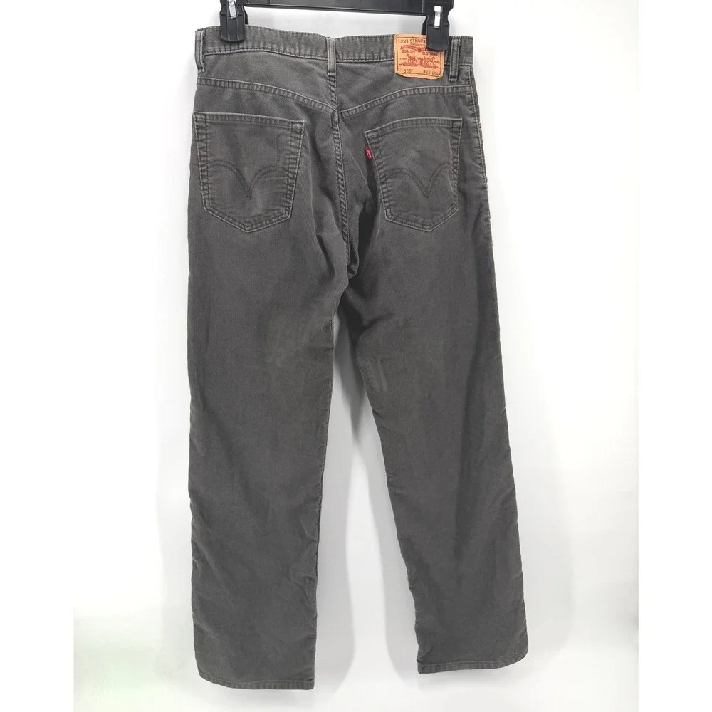 Levis 559 Relaxed Straight Gray Corduroy Pants Y2K Cotton Grunge Men 33x32 EUC